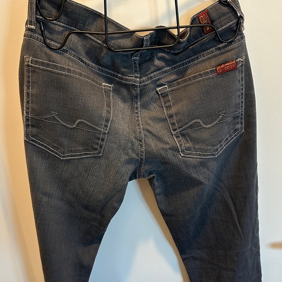 7 For All Mankind Women's Washed Black / Grey Jeans - Picture 8 of 8